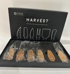 Icosa Living - Harvest Complete 6PC Teakwood Cheese Knife Set. Fixed Price $12.99.