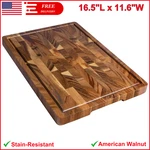 Walnut Wood Cutting Board For Kitchen End Grain Chopping With Juice Groove. Fixed Price $45.94.