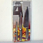 New Anolon Suregrip 3-PC Japanese Forged Hi-carbon Ss Chef Knife Set W/ Sheaths. Fixed Price $169.00.
