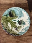 Antique French Majolica Depose Gk Luneville Pottery Asparagus Artichoke Plate. Fixed Price $299.99.