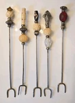 Vintage Cocktail Picks Set 5 Beaded Olive Forks Mid Century Barware. Fixed Price $13.99.
