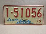 1975 South Dakota License Plate 1-51056 Minnehaha Co. Fixed Price $12.99.