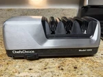 Chefs Choice Trizor Electric 3 Stage Knife Sharpener Model 15XV. Fixed Price $65.00.
