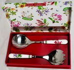 Portmeirion Exotic Botanic Garden Salad Server Set EG1107X 9.5" Long New In Box. Fixed Price $26.99.