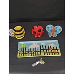 Boston Warehouse Garden Platter Set Bee Ladybug Butterfly Bowls Bird Spreader. Fixed Price $40.00.