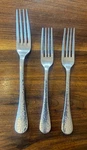 Ginkgo 18/0 Stainless Steel 360 Lafayette Hammered Glossy Forks--set Of (read). Fixed Price $25.00.
