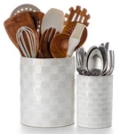 Nucookery Utensil Holder, Extra Large Ceramic Crock For Kitchen Count.... Fixed Price $29.35.