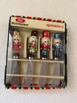 Boston Warehouse 5" Nutcracker Spreader Set Of 4 Shiny Metallic Box. Fixed Price $12.95.