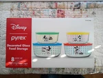 Disney Mickey Mouse Pyrex 8 Piece Food Storage Set Costco Exclusive Sealed Box. Fixed Price $45.00.