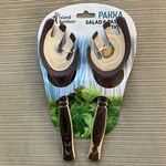 Island Bamboo Pakka Wood 12 Salad & Pasta Servers 2PC Set Nip. Fixed Price $18.99.