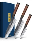 Hoshanho 3 Pieces Knife Set, Professional High Carbon Steel Kitchen Knives Se.... Fixed Price $231.92.