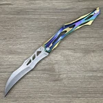 Rampage Hercules Pocket Knife 3CR13 Stainless Steel Rainbow Titanium Ball Bearin. Fixed Price $32.55.