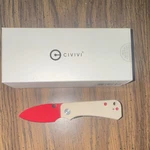 Civivi Baby Banter C19068S-7 Pocketknife Ivory G10 Handle Red Nitro-v Manual. Fixed Price $60.00.