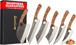 Heritage 6PC Hand Forged High Carbon Steel Kitchen Knife Set. Fixed Price $69.99.