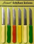 Fixwell Stainless Steel Knives Assorted Color Knife Multi-purpose Usage Set Of 6. Fixed Price $14.98.