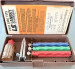 Vintage Ls Lanksy Stone Knife Care Sharpening Kit W/original Case Made Usa. Fixed Price $35.00.