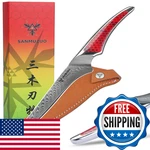 Sanmuzuo 7 Inch Fillet Knife Japanese VG-10 Damascus Steel Kitchen Fish. Fixed Price $200.46.