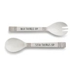 Demdaco Bydesign Mix/stir Things Up Melamine Salad Serving Utensil Set. Fixed Price $19.99.