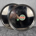 Set Of 2 Nos Vintage Coleman Stainless Steel 10 Dinner Plates Camping. Fixed Price $25.00.