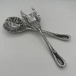 Unique Arthur Court Aluminum Elephant Salad Server Set. Fixed Price $22.00.