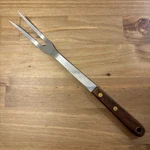 Vtg 12" Oneida Chefs Carving Turning Pin Meat Fork Stainless Steel Usa Wood. Fixed Price $11.99.