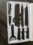 Zepter International 6 Pc Kitchen Knife Set - Black. Fixed Price $22.99.