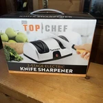 Top Chef Electric Knife Sharpener - Two Stage Sharpening System New Box. Fixed Price $42.00.