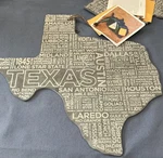Sparq Home Slate Cheese Board, 13.5 14 Texas Silhouette. Fixed Price $15.00.