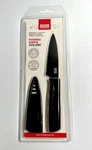 Kuhn Rikon Pairing Knife With Sheath Colori Swiss Design Black New. Fixed Price $14.99.