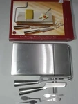 Stainless Steel Cheese Server Set Wine Enthusiast 7 Piece (241010640. Fixed Price $10.00.