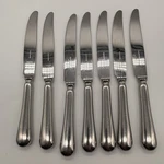 Christofle Oasis 7 Pc Dinner Knives Silverplate France Modern Flatware. Fixed Price $159.99.