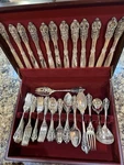 Godinger Baroque 65 Pc Flatware Set Box. Never Used Silver Plated. Servers To. Fixed Price $255.00.