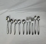 Mar Crest Citation Starburst Flatware Lot Spoons Forks Atomic Mcm Stainless Usa. Fixed Price $24.99.
