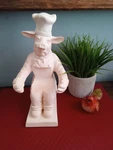 Lovely Vintage Fleur De Lis French Chef Pig By Mud Pie ( Dip Server )2000. Fixed Price $75.00.