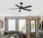 Breezary Charlie 52" Led Black Ceiling Fan W/remote Control, 5-BLADE Indoor. Fixed Price $69.28.