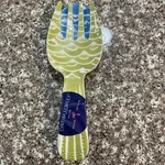 Cynthia Rowley Salad Serving Set Melamine Spoon Fork Ocean Waves. Fixed Price $14.99.