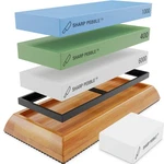Knife Sharpening Stones Kit -grits 400/1000/6000 Extra Large Whetstone- Wet S.... Fixed Price $116.77.