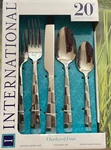 International Silver 5108515 Checkered Frost Stainless Steel Flatware, 20-PIECE. Fixed Price $39.99.