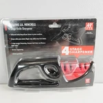 Zwilling Knife Sharpener 4-STAGE Pull Through 32602-001 Black New Nib. Fixed Price $34.85.