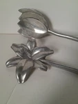 Mariposa Tulip Lily Aluminum Salad Server Spoon C 1992 Flower Utensil Vintage. Fixed Price $16.00.