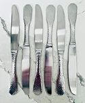 X6 Pier Imports Hammered Dinner Knives 18/8 Stainless Steel 9.25" Knife PLL1. Fixed Price $14.99.