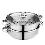 11" 2-TIER 18/8 Stainless Steel Steamer Pot Multipurpose Cooking. Fixed Price $49.02.