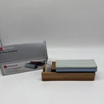 Wusthof Tri-stone Sharpener Three Different Grits Used Damaged. Fixed Price $15.00.
