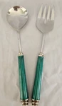 Simply Designz 2-PIECE Salad Servers Teal Green. Fixed Price $17.99.