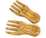 01091 French Olive-wood Handcrafted Curved Salad Servers Brown. Fixed Price $39.39.