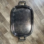 Vintage Silver Plate Serving Tray Butler Platter 22X16 W/ Handles Gorham YC1912. Fixed Price $85.00.