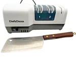 Chef Schoice Edgecraft 250 Knife Sharpener Usa + Argy Stainless Cleaver Japan. Fixed Price $44.99.