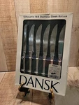 New Dansk Silhouette Stainless 18/8 Steak Knives Knife Set Of 6 Box. Fixed Price $34.95.