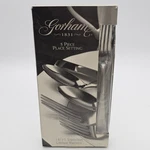 Gorham Ribbon Edge Frosted Stainless 18/10 5 Piece Flatware Place Setting Sealed. Fixed Price $109.95.