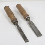 Fine Pair Vintage Cast Steel Woodworking 1/2 & 3/4" Chisels Tool INV#ST33. Fixed Price $55.00.